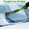 imageSEAAES 51 Inch Snow Broom and Ice Scraper for Windshield Extendable Snow Brush with Foam Grip Snow Ice Removal for SUV Truck Window