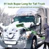 imageSEAAES 51 Inch Truck Snow Brush Scraper Long Handle Heavy Duty Extendable Snow Broom for SUV Windshield Ice Scraper with Foam Grip for Car Automobile Vehicle Window