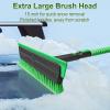 imageSEAAES 51 Inch Truck Snow Brush Scraper Long Handle Heavy Duty Extendable Snow Broom for SUV Windshield Ice Scraper with Foam Grip for Car Automobile Vehicle Window