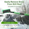 imageSEAAES 51 Inch Truck Snow Brush Scraper Long Handle Heavy Duty Extendable Snow Broom for SUV Windshield Ice Scraper with Foam Grip for Car Automobile Vehicle Window