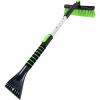 imageSEAAES 51 Inch Ice Scraper and Snow Brush with Squeegee Extendable Snow Ice Removal with Foam Grip for Windshield SUV Truck Vehicle WindowGreen