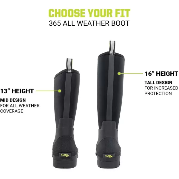 imageWestern Chief Mens 365 Neoprene Rain Boots for Men  100 Waterproof Rubber Boots for Men with AntiSlip Outsole  ColdRated Muck Boots for Men for AllWeather ProtectionBlack  Mid