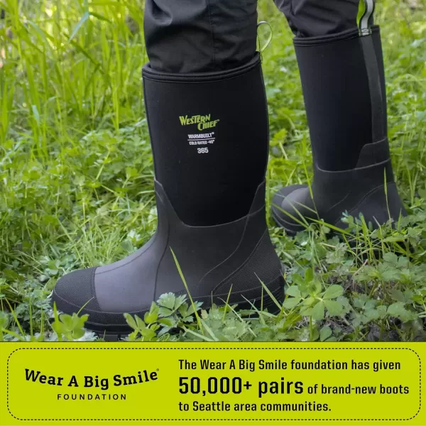 imageWestern Chief Mens 365 Neoprene Rain Boots for Men  100 Waterproof Rubber Boots for Men with AntiSlip Outsole  ColdRated Muck Boots for Men for AllWeather ProtectionBlack  Mid