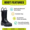 imageWestern Chief Rain Boots with Pull on Handles for Toddlers and Kids  Premium Waterproof Boots for Boys and GirlsBlack