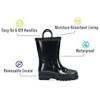 imageWestern Chief Rain Boots with Pull on Handles for Toddlers and Kids  Premium Waterproof Boots for Boys and GirlsBlack
