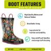 imageWestern Chief Rain Boots with Pull on Handles for Toddlers and Kids  Premium Waterproof Boots for Boys and GirlsFloral Swirl