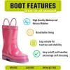 imageWestern Chief Rain Boots with Pull on Handles for Toddlers and Kids  Premium Waterproof Boots for Boys and GirlsPink