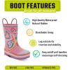 imageWestern Chief Rain Boots with Pull on Handles for Toddlers and Kids  Premium Waterproof Boots for Boys and GirlsPink Bella Butterfly