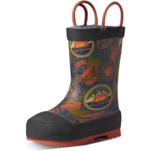 imageWestern Chief Rain Boots with Pull on Handles for Toddlers and Kids  Premium Waterproof Boots for Boys and GirlsAdventure Patch