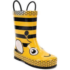imageWestern Chief Rain Boots with Pull on Handles for Toddlers and Kids  Premium Waterproof Boots for Boys and GirlsBuzzy Bee