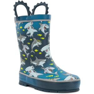 imageWestern Chief Rain Boots with Pull on Handles for Toddlers and Kids  Premium Waterproof Boots for Boys and GirlsChiller Sharks