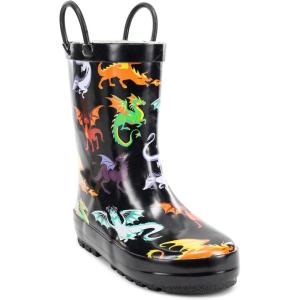 imageWestern Chief Rain Boots with Pull on Handles for Toddlers and Kids  Premium Waterproof Boots for Boys and GirlsDragon