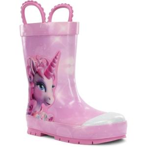 imageWestern Chief Rain Boots with Pull on Handles for Toddlers and Kids  Premium Waterproof Boots for Boys and GirlsDream Unicorn