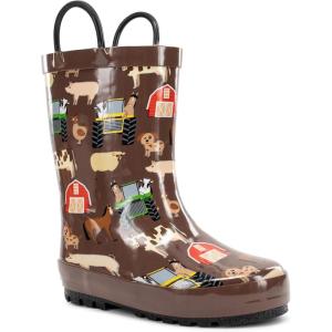 imageWestern Chief Rain Boots with Pull on Handles for Toddlers and Kids  Premium Waterproof Boots for Boys and GirlsFarm Life