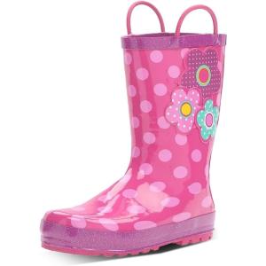 imageWestern Chief Rain Boots with Pull on Handles for Toddlers and Kids  Premium Waterproof Boots for Boys and GirlsFlower Cutie