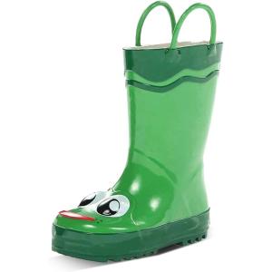 imageWestern Chief Rain Boots with Pull on Handles for Toddlers and Kids  Premium Waterproof Boots for Boys and GirlsFritz the Frog