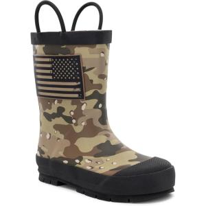 imageWestern Chief Rain Boots with Pull on Handles for Toddlers and Kids  Premium Waterproof Boots for Boys and GirlsFrontier Flag