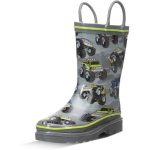 imageWestern Chief Rain Boots with Pull on Handles for Toddlers and Kids  Premium Waterproof Boots for Boys and GirlsMonster Crusher