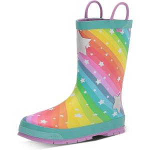 imageWestern Chief Rain Boots with Pull on Handles for Toddlers and Kids  Premium Waterproof Boots for Boys and GirlsSuperstar Teal