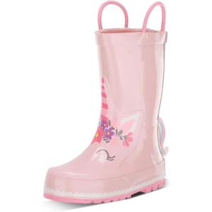 imageWestern Chief Rain Boots with Pull on Handles for Toddlers and Kids  Premium Waterproof Boots for Boys and GirlsUnity Unicorn
