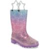 imageWestern Chief Kids Light Up Rain Boots With Handles for Easy On and OffGlitter Stars
