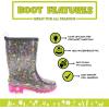 imageWestern Chief Kids Light Up Rain Boots With Handles for Easy On and OffLeopard