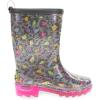 imageWestern Chief Kids Light Up Rain Boots With Handles for Easy On and OffLeopard