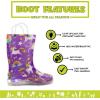 imageWestern Chief Kids Light Up Rain Boots With Handles for Easy On and OffRainbow Unicorn