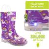 imageWestern Chief Kids Light Up Rain Boots With Handles for Easy On and OffRainbow Unicorn