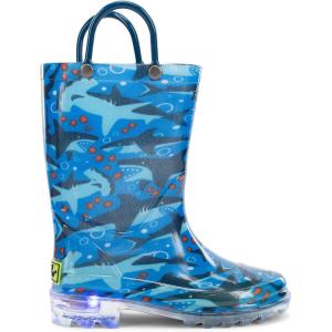 imageWestern Chief Kids Light Up Rain Boots With Handles for Easy On and OffBlue