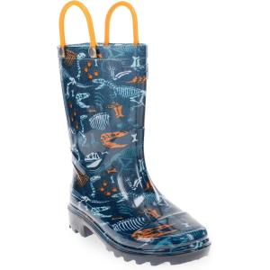 imageWestern Chief Kids Light Up Rain Boots With Handles for Easy On and OffFossilized Navy