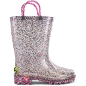 imageWestern Chief Kids Light Up Rain Boots With Handles for Easy On and OffMulti Glitter