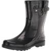 imageWestern Chief Women Solid Mid Height Waterproof Rain BootBlack Gloss