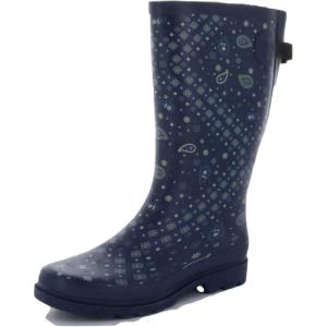 imageWestern Chief Waterproof Printed Wide Calf Rain BootBandana Navy
