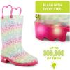 imageWestern Chief Kids Waterproof Light Up Rain Boots With Handles for Easy On and Off for Boys and GirlsLeopard