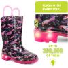 imageWestern Chief Kids Waterproof Light Up Rain Boots With Handles for Easy On and Off for Boys and GirlsPastel Pastures