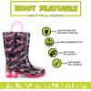 imageWestern Chief Kids Waterproof Light Up Rain Boots With Handles for Easy On and Off for Boys and GirlsPastel Pastures