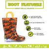 imageWestern Chief Kids Waterproof Light Up Rain Boots With Handles for Easy On and Off for Boys and GirlsTractors