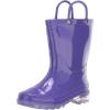 imageWestern Chief Kids Waterproof Light Up Rain Boots With Handles for Easy On and Off for Boys and GirlsSolid Purple