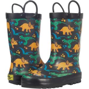 imageWestern Chief Rain Boots with Pull on Handles for Toddlers and Kids  Premium Waterproof Boots for Boys and GirlsDinosaur March