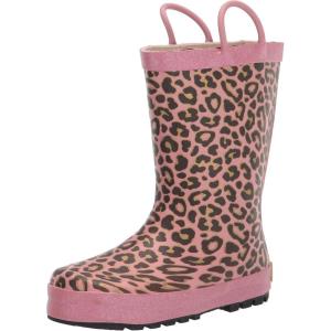 imageWestern Chief Rain Boots with Pull on Handles for Toddlers and Kids  Premium Waterproof Boots for Boys and GirlsFab Leopard