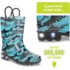 imageWestern Chief UnisexChild Kids Light Up Waterproof Rainboots with Handles for Easy on ampamp Off Rain BootGrunge Shark