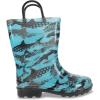 imageWestern Chief UnisexChild Kids Light Up Waterproof Rainboots with Handles for Easy on ampamp Off Rain BootGrunge Shark