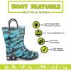 imageWestern Chief UnisexChild Kids Light Up Waterproof Rainboots with Handles for Easy on ampamp Off Rain BootGrunge Shark