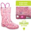 imageWestern Chief UnisexChild Kids Light Up Waterproof Rainboots with Handles for Easy on ampamp Off Rain BootSparkle Unicorn