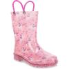 imageWestern Chief UnisexChild Kids Light Up Waterproof Rainboots with Handles for Easy on ampamp Off Rain BootSparkle Unicorn