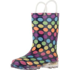 imageWestern Chief Kids Light Up Rain Boots Split SizesDarling Dot