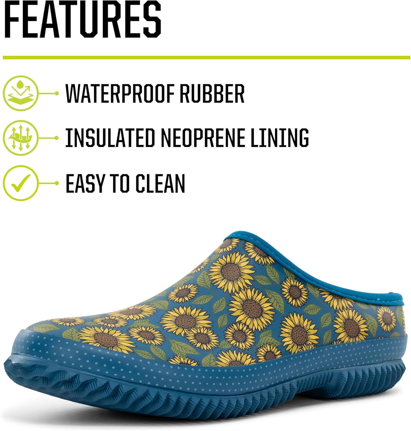 Waterproof Garden Shoes For Men & Women - Rubber Rain Boots With 4.5mm Neoprene