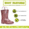 imageWestern Chief Girls Glitter Waterproof Rain Boot with Easy Pull on Handles Perfect Lightweight Rain Boots for KidsRose Gold