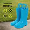 imageWestern Chief Kids Waterproof Neon Rain Boots with PullOn Handles and Traction OutsoleBlue